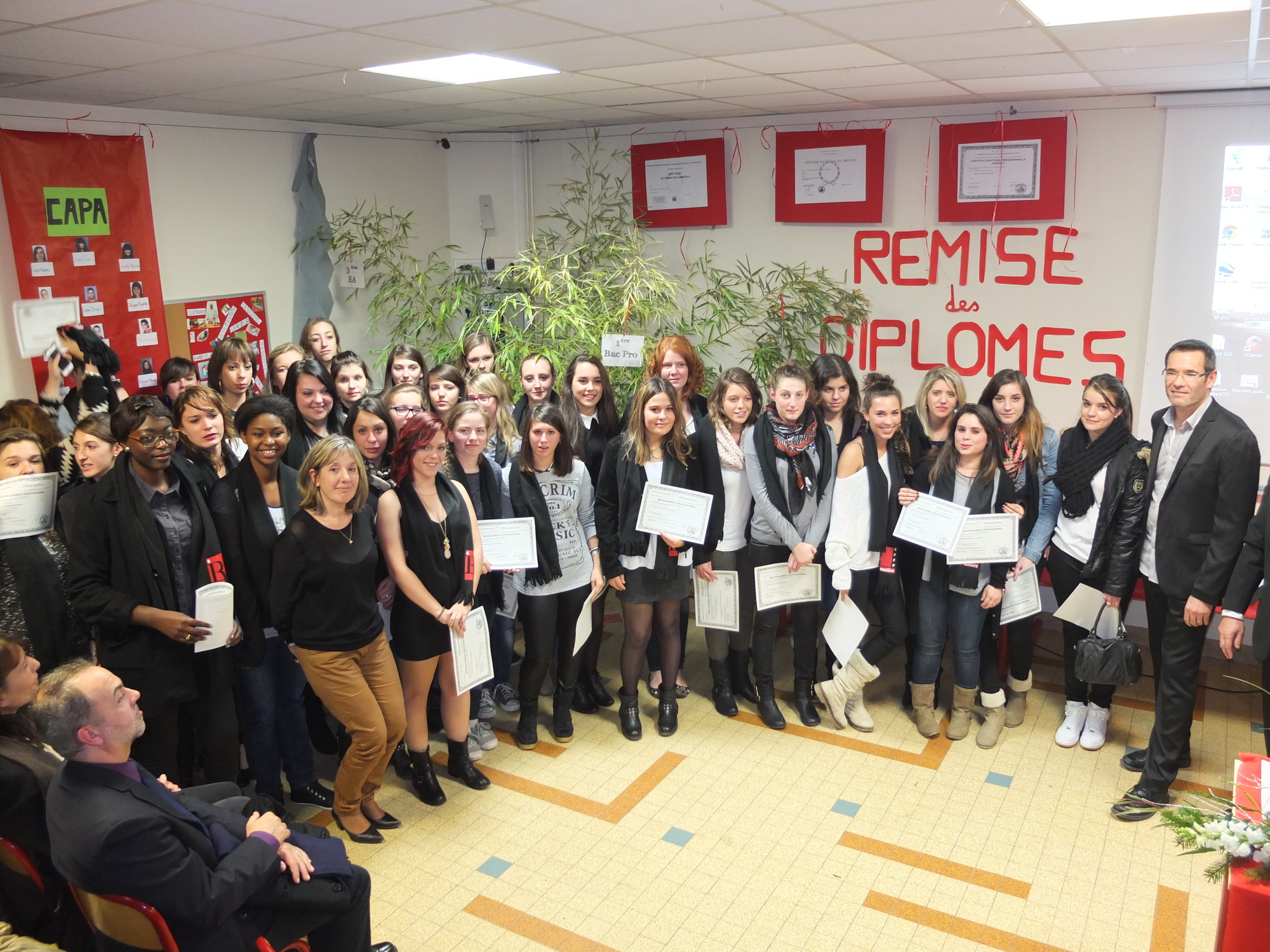 Les diplomés du Bac Professionnel SAPAT 2014